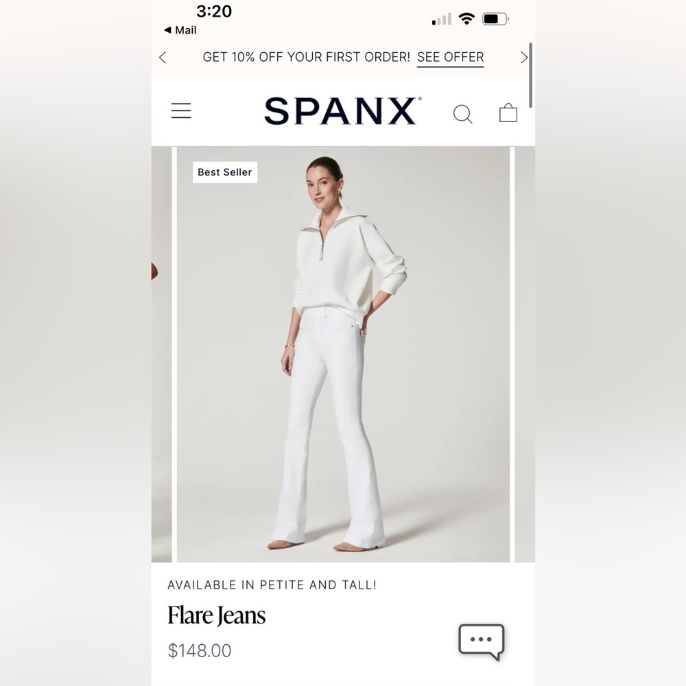 Spanx Flare Pant white size Medium Regular